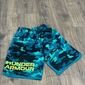 Under Armour Blue and Green Athletic Shorts